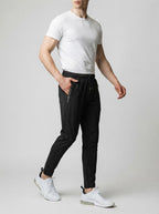Men's Casual Skinny Fit Joggers with Zip Pocket