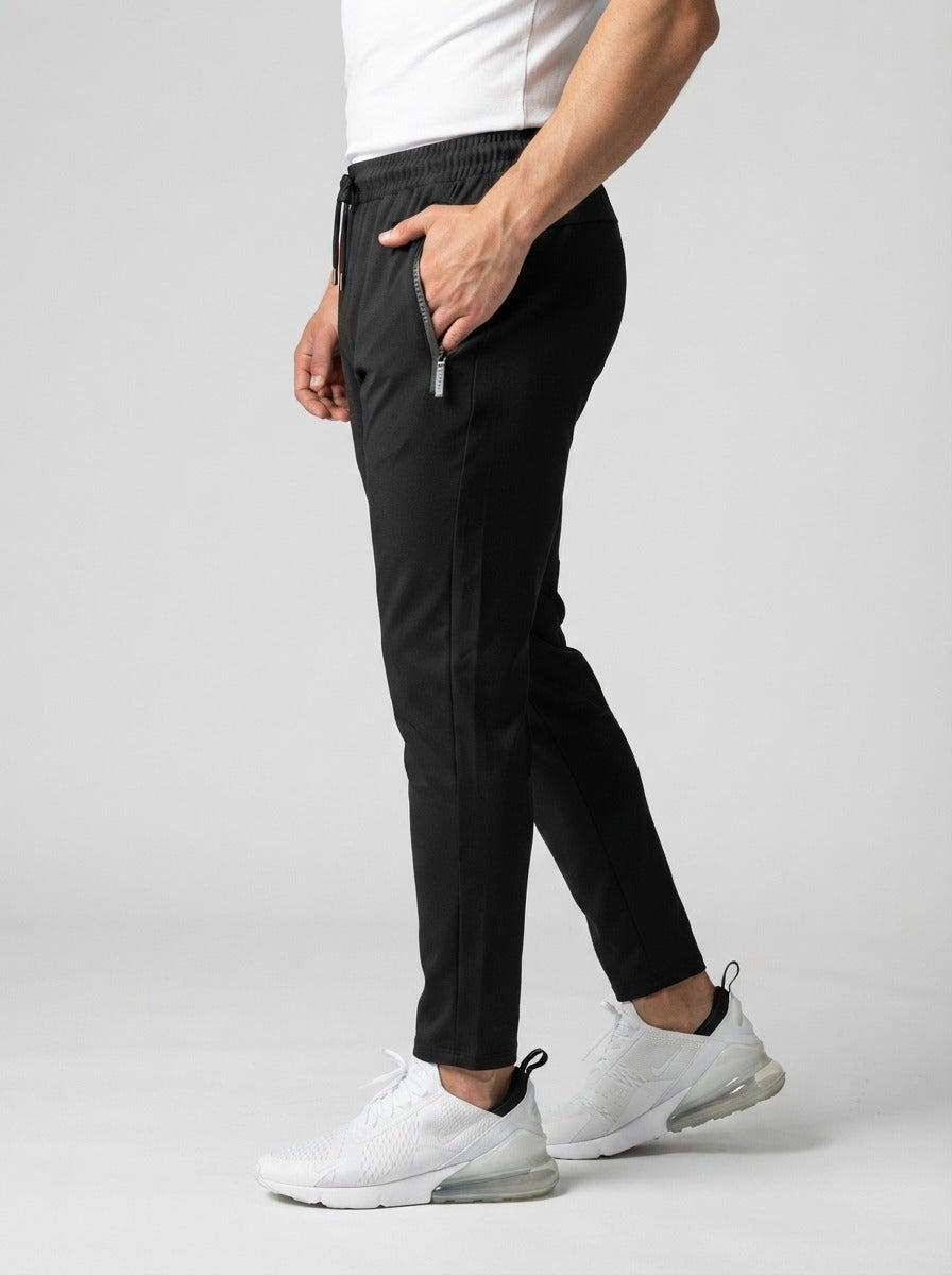 Men's Casual Skinny Fit Joggers with Zip Pocket