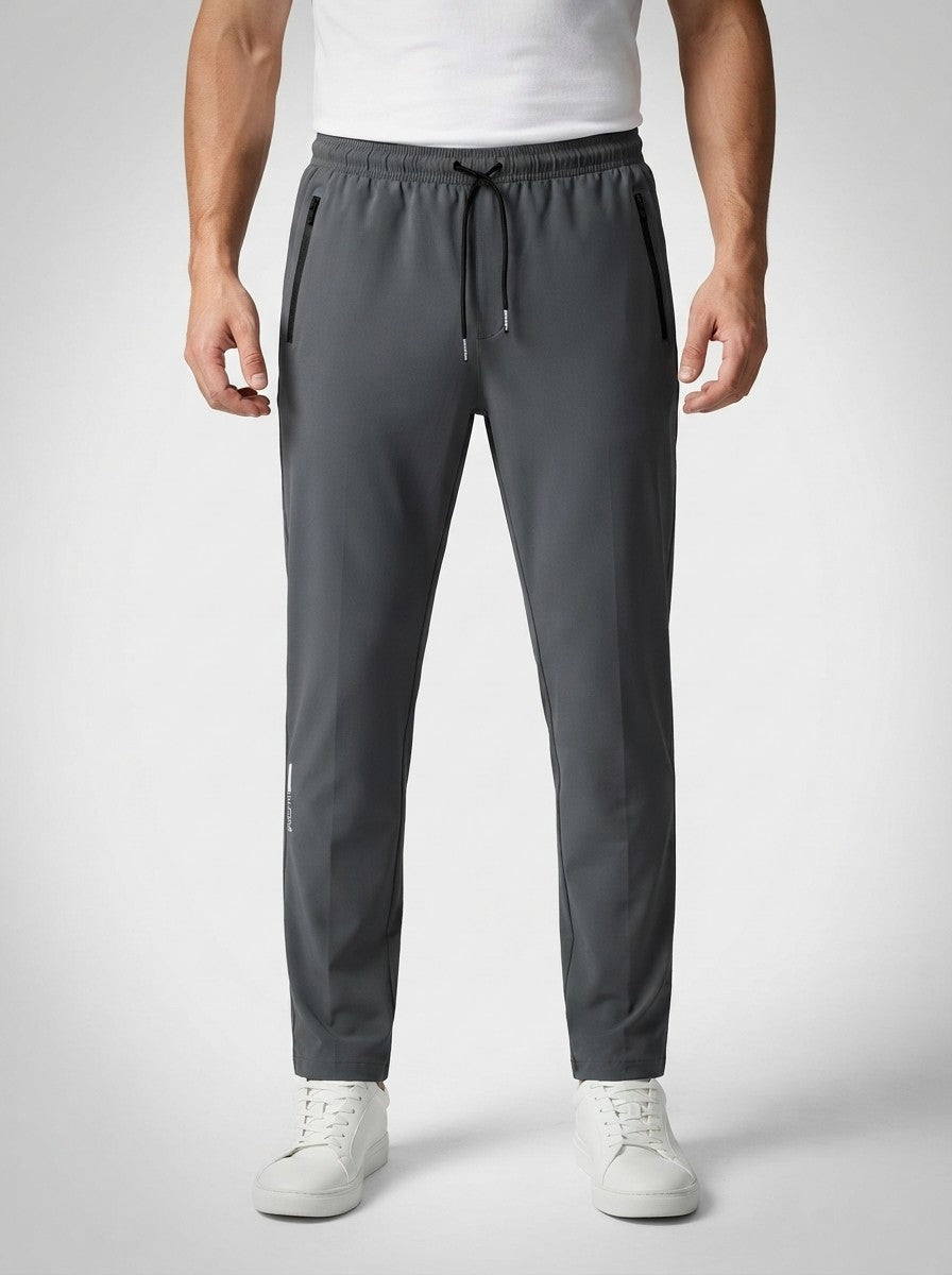 Men's Casual Slim Fit Joggers with Zip Pocket