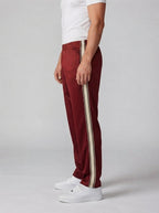 Men's Casual Straight Leg Track Pants with Contrast Side Stripe