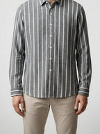 Men's Casual Striped Linen Shirt