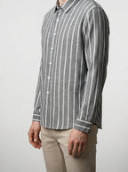 Men's Casual Striped Linen Shirt