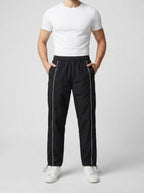 Men's Casual Track Pants with Drawstring Ankle Cuff