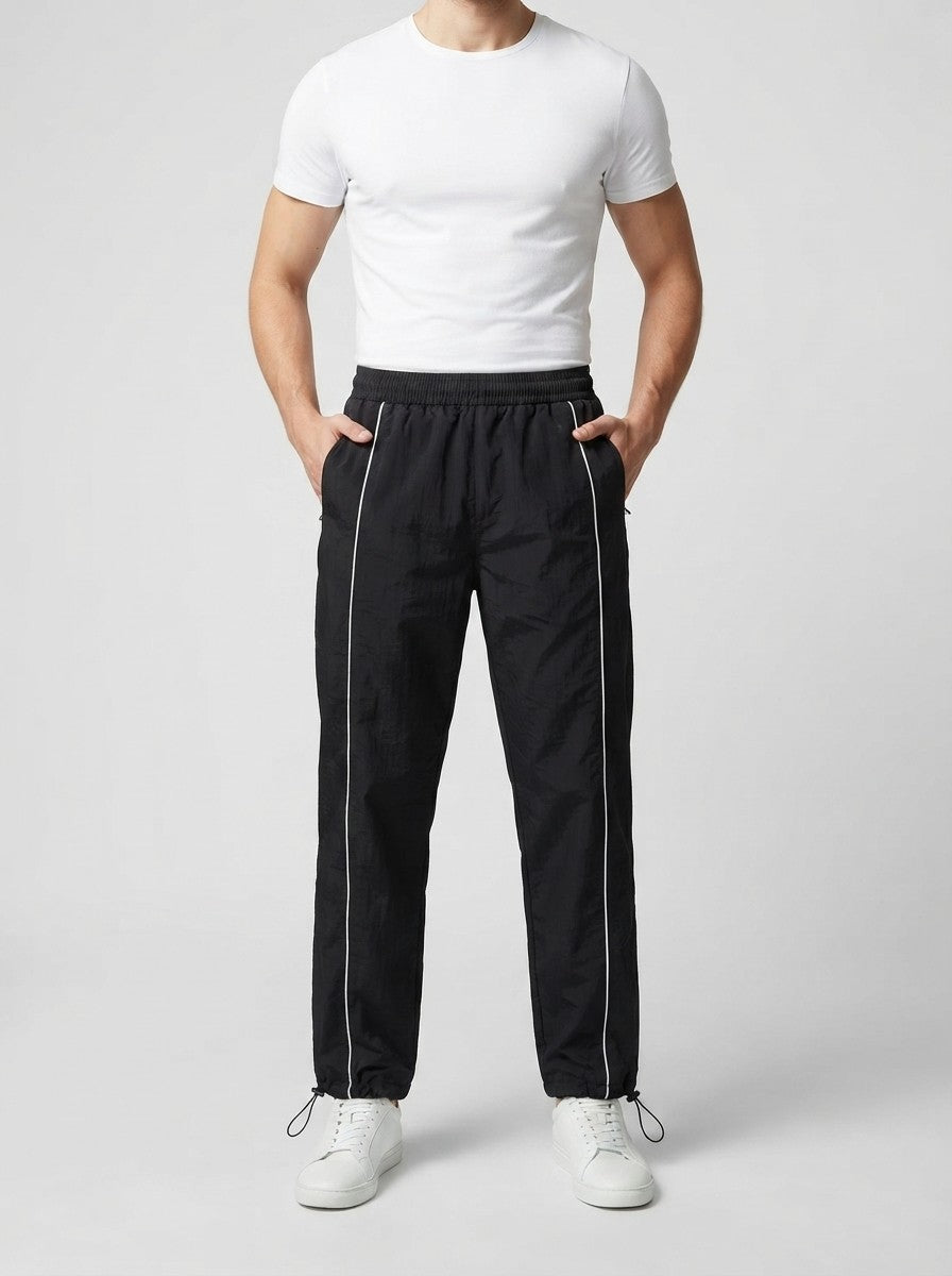 Men's Casual Track Pants with Drawstring Ankle Cuff