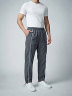 Men's Casual Track Pants with Drawstring Ankle Cuff