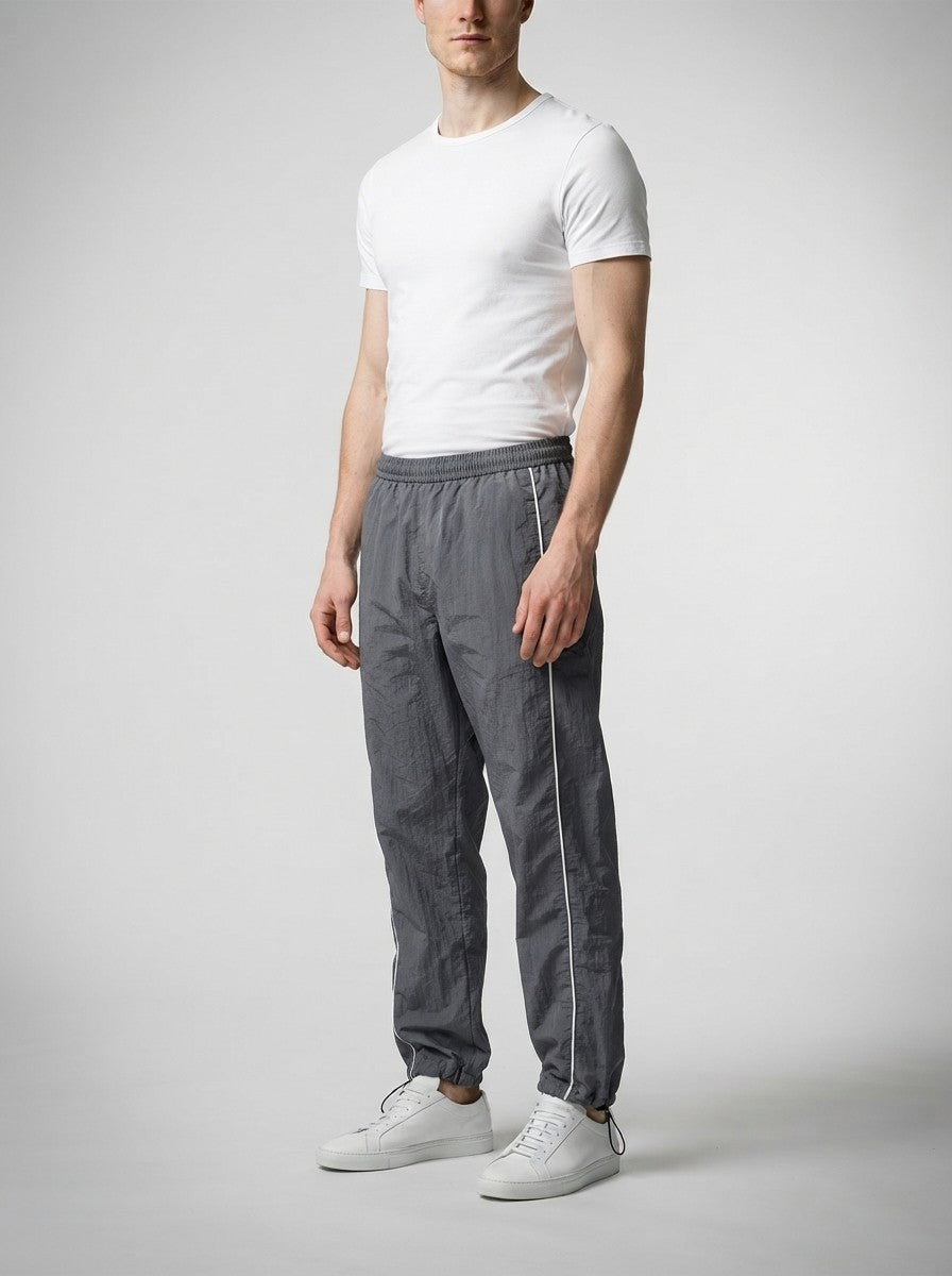 Men's Casual Track Pants with Drawstring Ankle Cuff