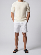 Men's Casual Waffle Knit Short Sleeve Crew Neck T-Shirt