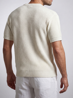 Men's Casual Waffle Knit Short Sleeve Crew Neck T-Shirt