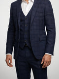 Men's Classic Check Three-Piece Wedding Suit