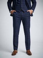 Men's Classic Check Three-Piece Wedding Suit