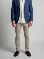 Men's Classic Linen Blend Notch Lapel Blazer