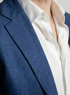 Men's Classic Linen Blend Notch Lapel Blazer