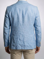 Men's Classic Linen Blend Notch Lapel Blazer