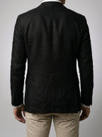Men's Classic Linen Blend Notch Lapel Blazer