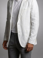 Men's Classic Linen Notch Lapel Blazer