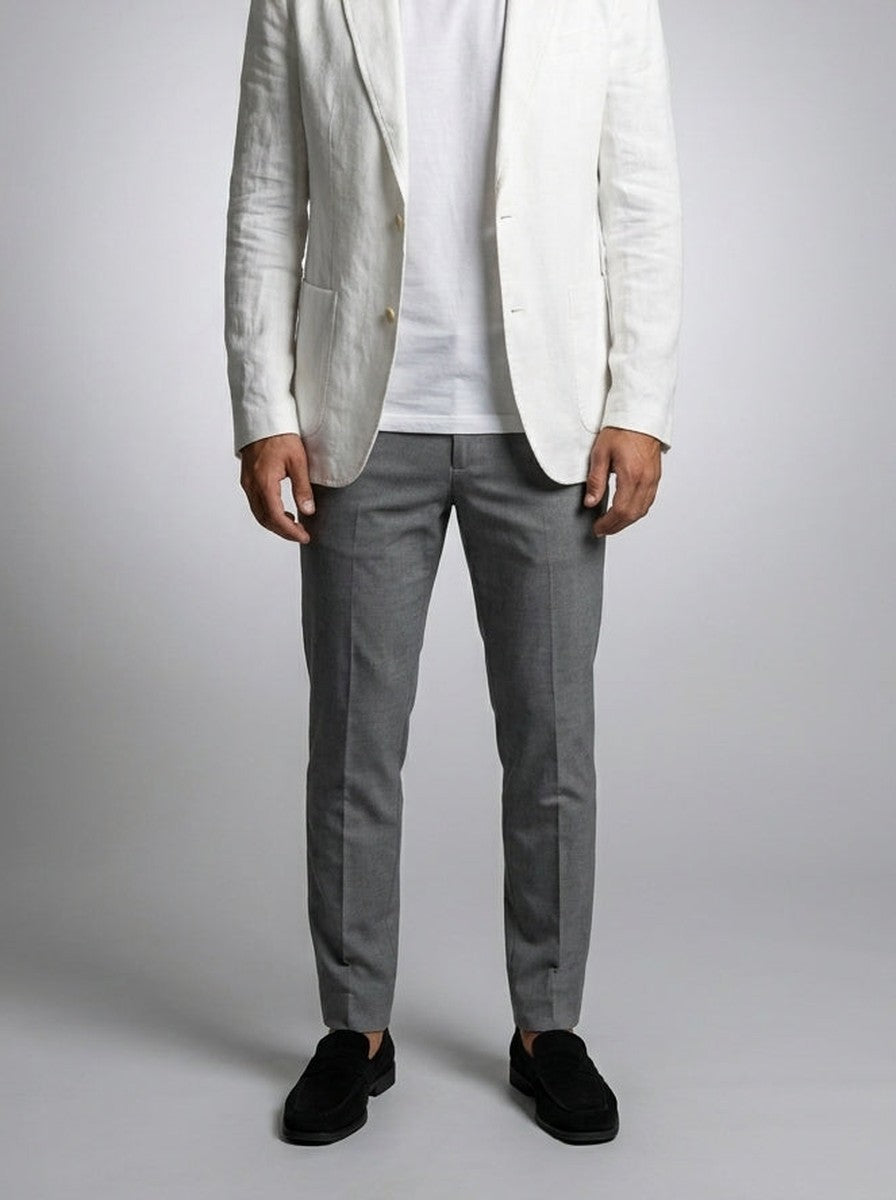 Men's Classic Linen Notch Lapel Blazer