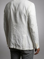 Men's Classic Linen Notch Lapel Blazer