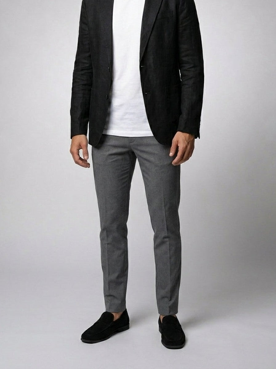 Men's Classic Linen Notch Lapel Blazer