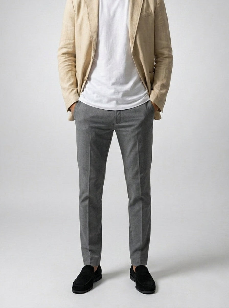 Men's Classic Linen Notch Lapel Blazer