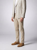 Men's Classic Linen Patch Pocket Blazer with Notch Lapels