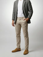 Men's Classic Linen Two Button Blazer with Notch Lapels