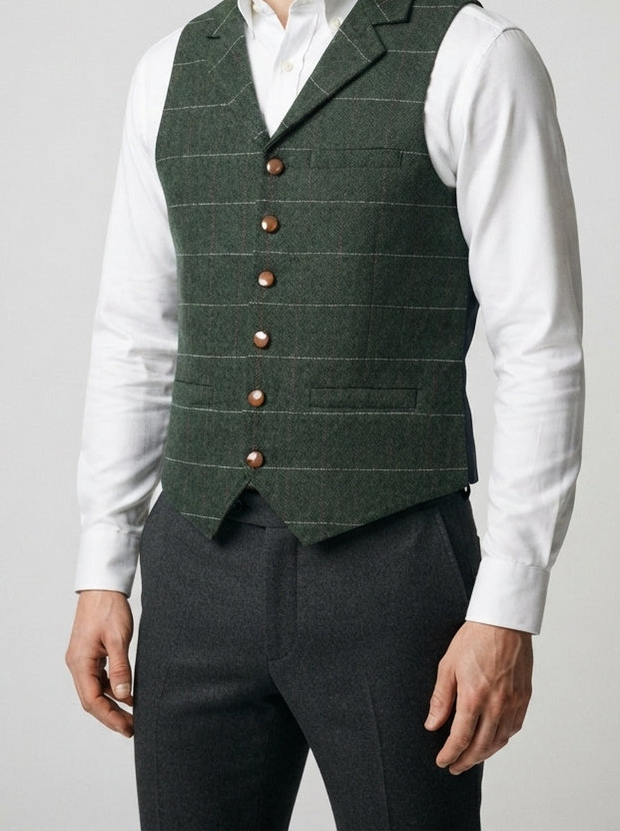 Men's Classic Single Breasted Lapel Wedding Waistcoat