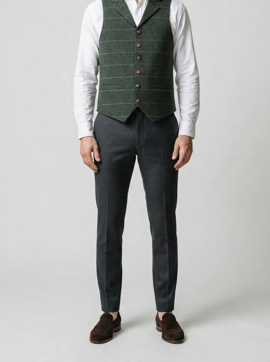 Men's Classic Single Breasted Lapel Wedding Waistcoat