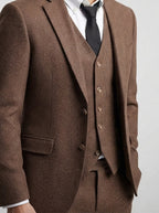 Men's Classic Single Breasted Three-Piece Wedding Suit