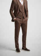 Men's Classic Single Breasted Three-Piece Wedding Suit