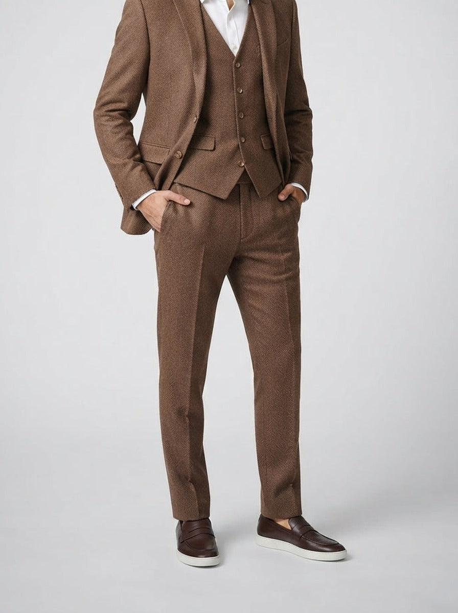 Men's Classic Single Breasted Three-Piece Wedding Suit