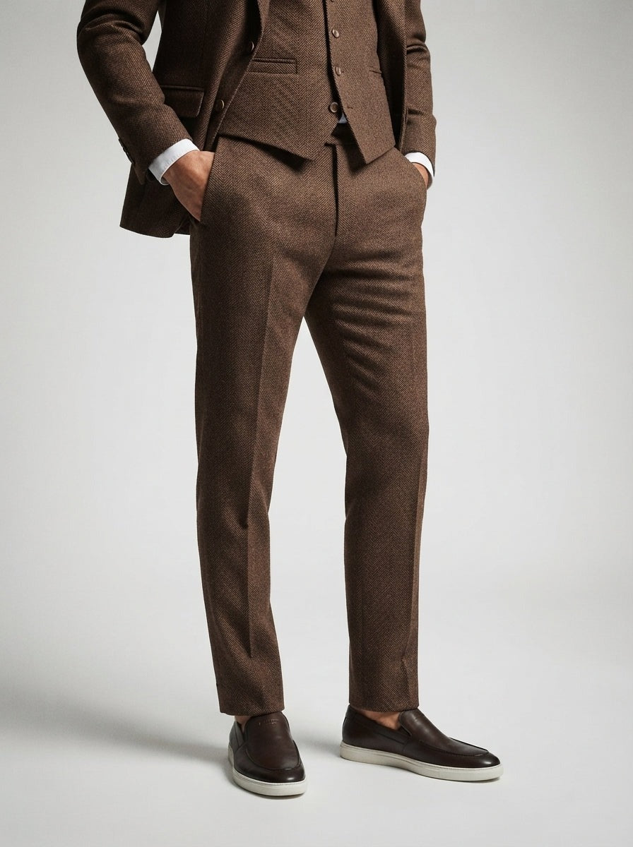 Men's Classic Single Breasted Three-Piece Wedding Suit