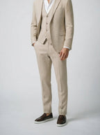 Men's Classic Single Breasted Three-Piece Wedding Suit