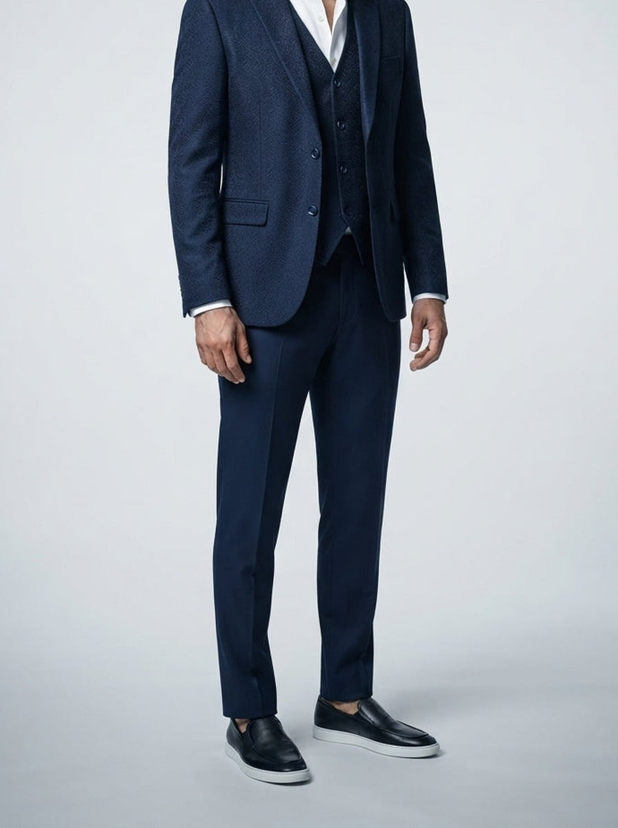Men's Classic Single Breasted Three-Piece Wedding Suit