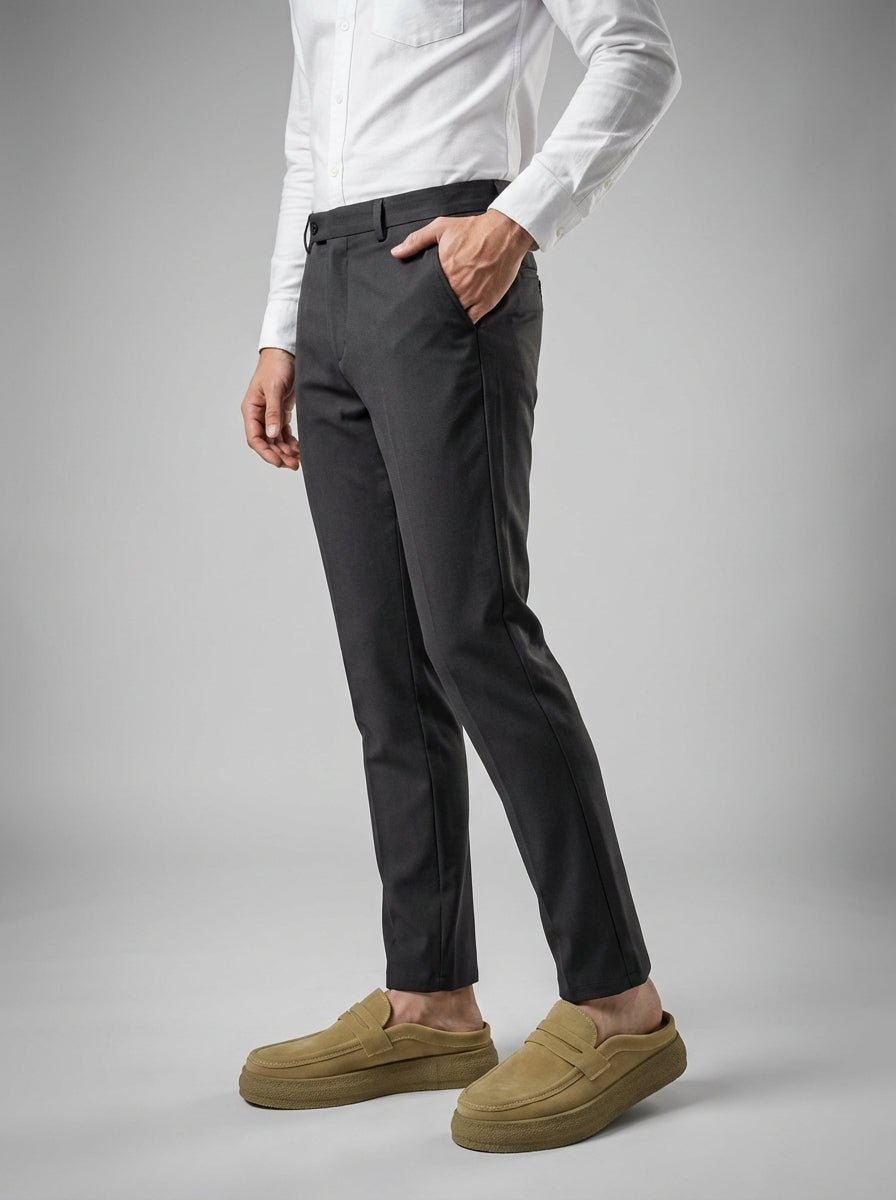 Men's Classic Slip-On Crepe Sole Penny Strap Loafer Mules