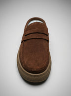 Men's Classic Slip-On Crepe Sole Penny Strap Loafer Mules
