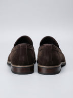 Men's Classic Slip-On Suede Tassel Loafers with Contrast Welt