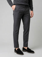Men's Classic Slip-On Suede Tassel Loafers with Contrast Welt