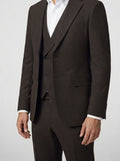 Men's Classic Three-Piece Wedding Suit with Notch Lapels