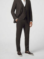 Men's Classic Three-Piece Wedding Suit with Notch Lapels