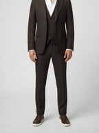 Men's Classic Three-Piece Wedding Suit with Notch Lapels