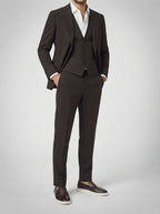 Men's Classic Three-Piece Wedding Suit with Notch Lapels