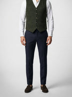 Men's Classic Tweed Tailored Wedding Waistcoat