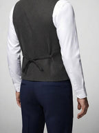 Men's Classic Tweed Tailored Wedding Waistcoat