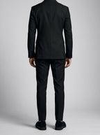 Men's Classic Wrap Front Single Button Blazer with Peak Lapels
