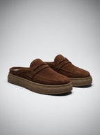 Men's Crepe Sole Penny Strap Loafer Mules