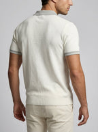 Men's Gauge Knit Quarter Zip Polo Shirt