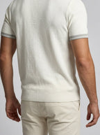 Men's Gauge Knit Quarter Zip Summer Polo Shirt