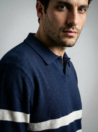 Men's Gauge Long Sleeve Knit Polo Shirt