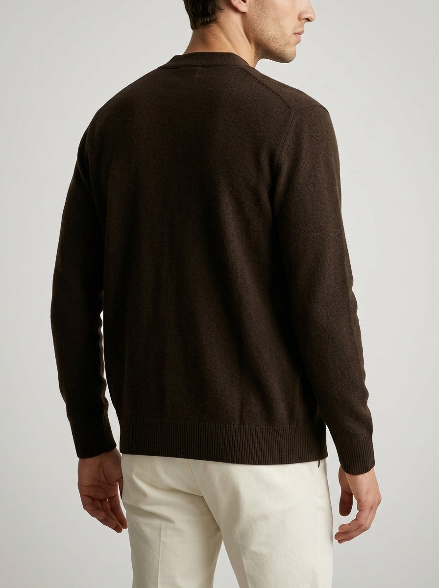 Men's Gauge V Neck Button Through Cardigan