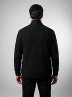 Men's Heavy Rib Knit Shawl Collar Cardigan